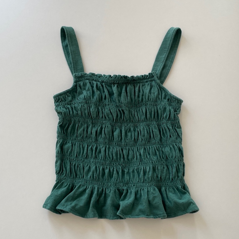 Universal Thread Tank Top Smocked Green Ruffle - Picture 8 of 14